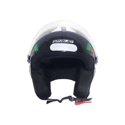 Capacete EBF Spark Jet Sting - Preto e Branco