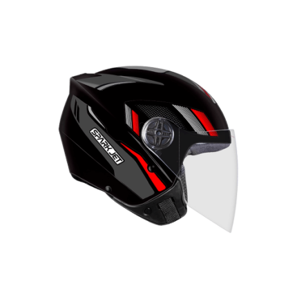 Capacete EBF Spark Jet Sting - Preto e Chumbo