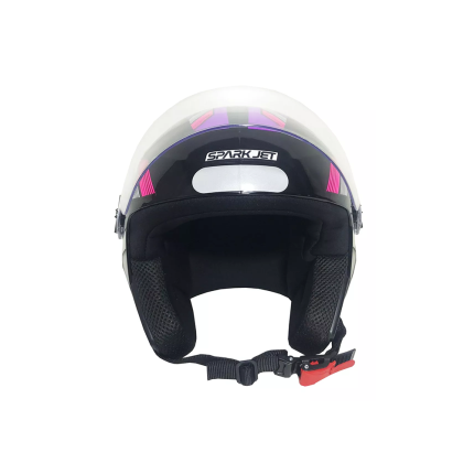 Capacete EBF Spark Jet Sting - Preto e Lilás