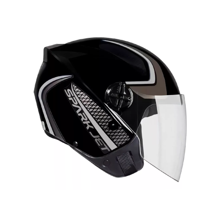 Capacete EBF Spark Jet Speed - Preto e Prata