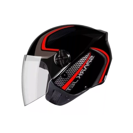 Capacete EBF Spark Jet Speed - Preto e Vermelho