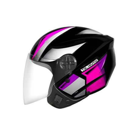 Capacete EBF Spark Jet Square - Preto e Rosa