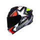 Capacete Asx Draken Pilot - Preto / Vermelho / Verde