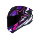 Capacete Asx Draken Pilot - Preto / Lilás / Rosa