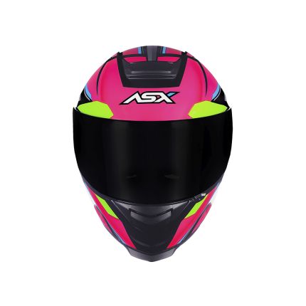 Capacete Asx Eagle Explorer - Preto / Rosa / Prata