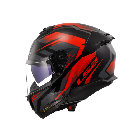 Capacete LS2 FF808 Stream 2 Fury - Preto e Vermelho