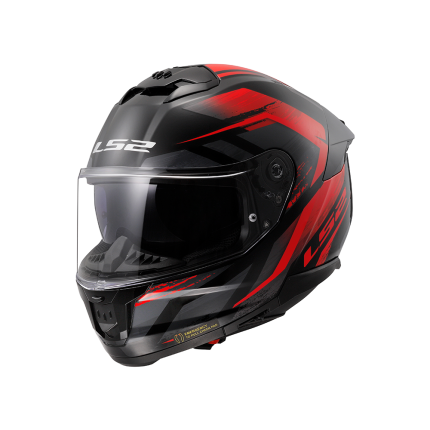 Capacete LS2 FF808 Stream 2 Fury - Preto e Vermelho