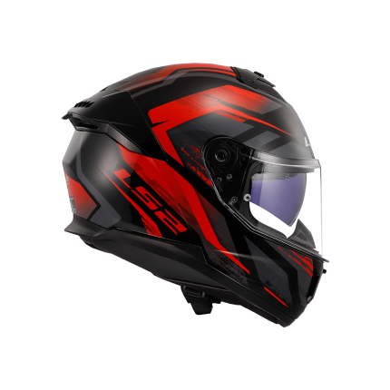 Capacete LS2 FF808 Stream 2 Fury - Preto e Vermelho