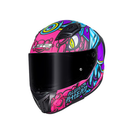Capacete LS2 FF810 Vigo Drillox - Roxo e Fúcsia Fosco