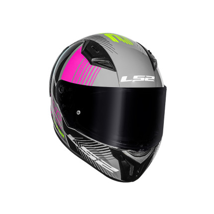 Capacete LS2 FF810 Vigo Shift Light - Cinza e Rosa