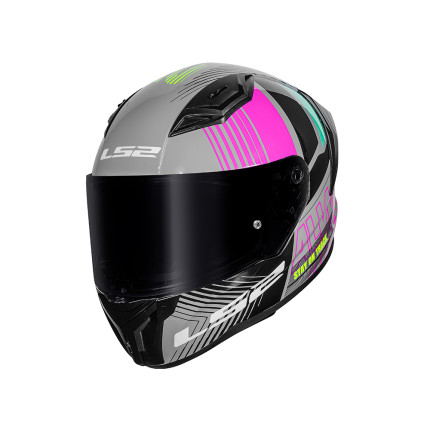Capacete LS2 FF810 Vigo Shift Light - Cinza e Rosa