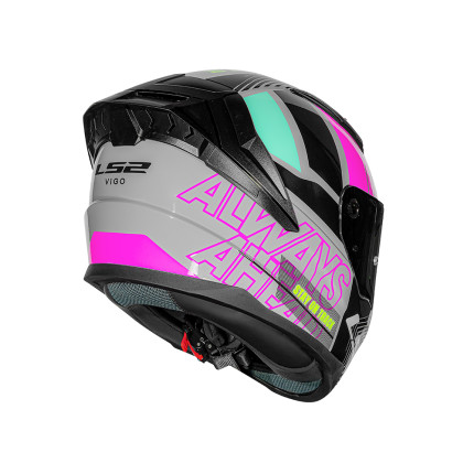 Capacete LS2 FF810 Vigo Shift Light - Cinza e Rosa
