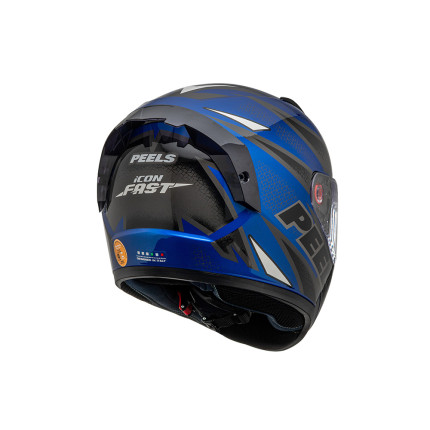 Capacete Peels Icon Pro Fast - Azul Metalico e Branco