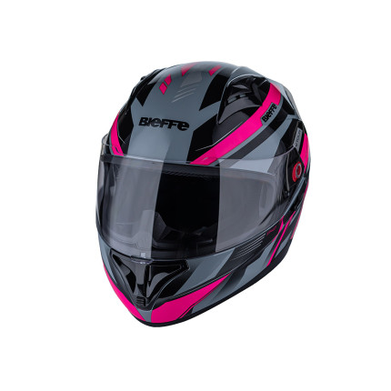 Capacete Bieffe B-40 Vtour - Cinza e Rosa