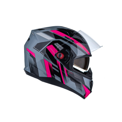 Capacete Bieffe B-40 Vtour - Cinza e Rosa