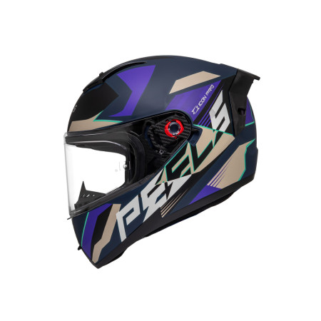 Capacete Peels Icon Pro Fusion - Preto Fosco e Azul