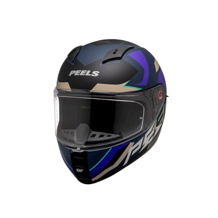Capacete Peels Icon Pro Fusion - Preto Fosco e Azul