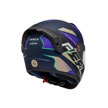Capacete Peels Icon Pro Fusion - Preto Fosco e Azul