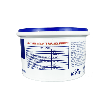 Graxa Lubrificante Karter Bluter MP-2 Azul para Rolamentos 400g