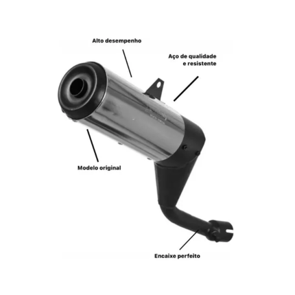 Escapamento Pro Tork Honda NX 350 Sahara Mod. Original (90-99)