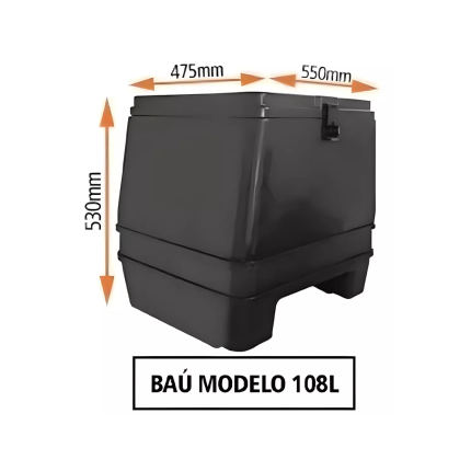 Baú MN3 108 Litros Motoboy