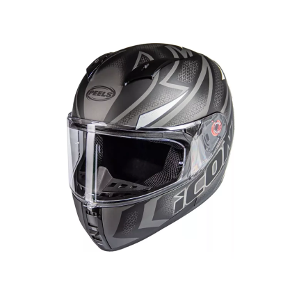 Capacete Peels Icon Fast - Preto Fosco e Branco