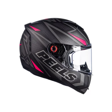 Capacete Peels Icon Fast - Preto Fosco e Rosa