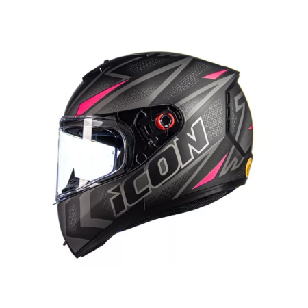 Capacete Peels Icon Fast - Preto Fosco e Rosa