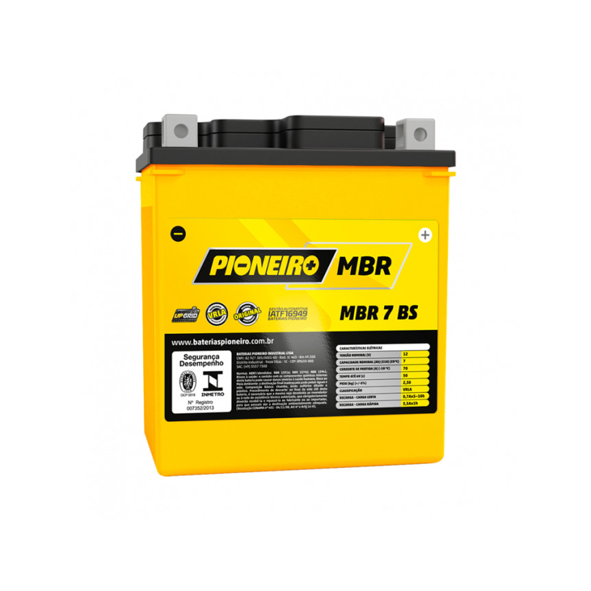 Bateria Pioneiro MBR 7-BS 7Ah 12V