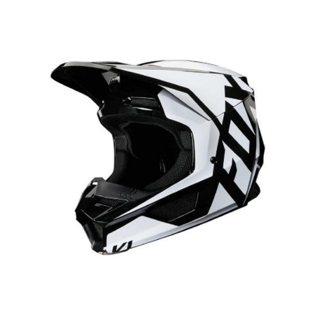 Capacete Fox V1 MVRS Prix - Preto e Branco