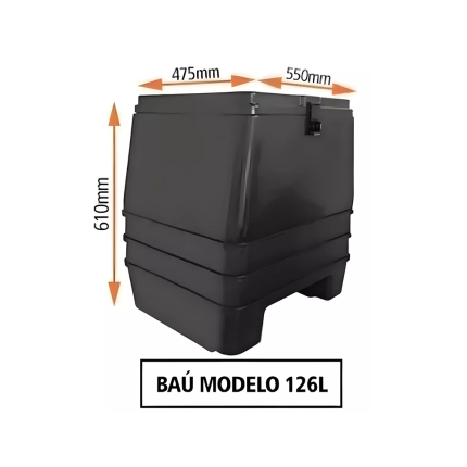 Baú MN3 126 Litros Motoboy