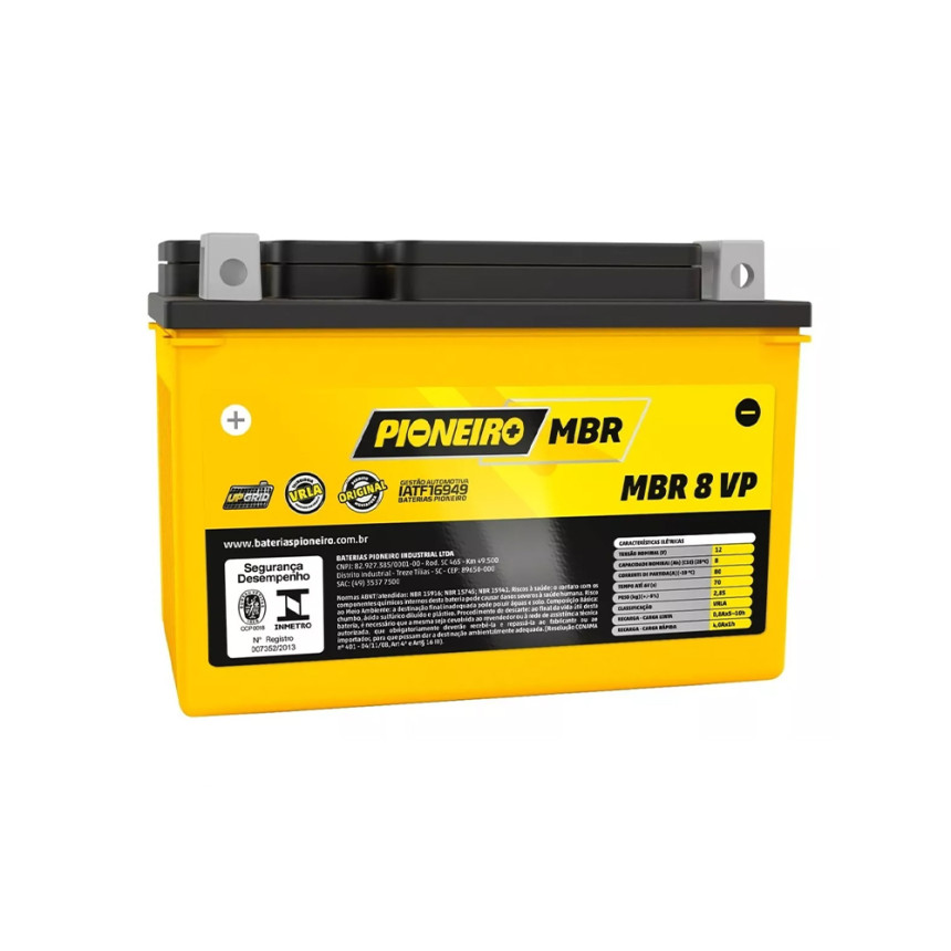 Bateria Pioneiro MBR 8-VP 8Ah 12V