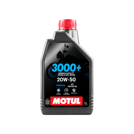 Óleo Motul 3000+ 20W-50 4T Urban Utility Road Off-road Mineral 1L