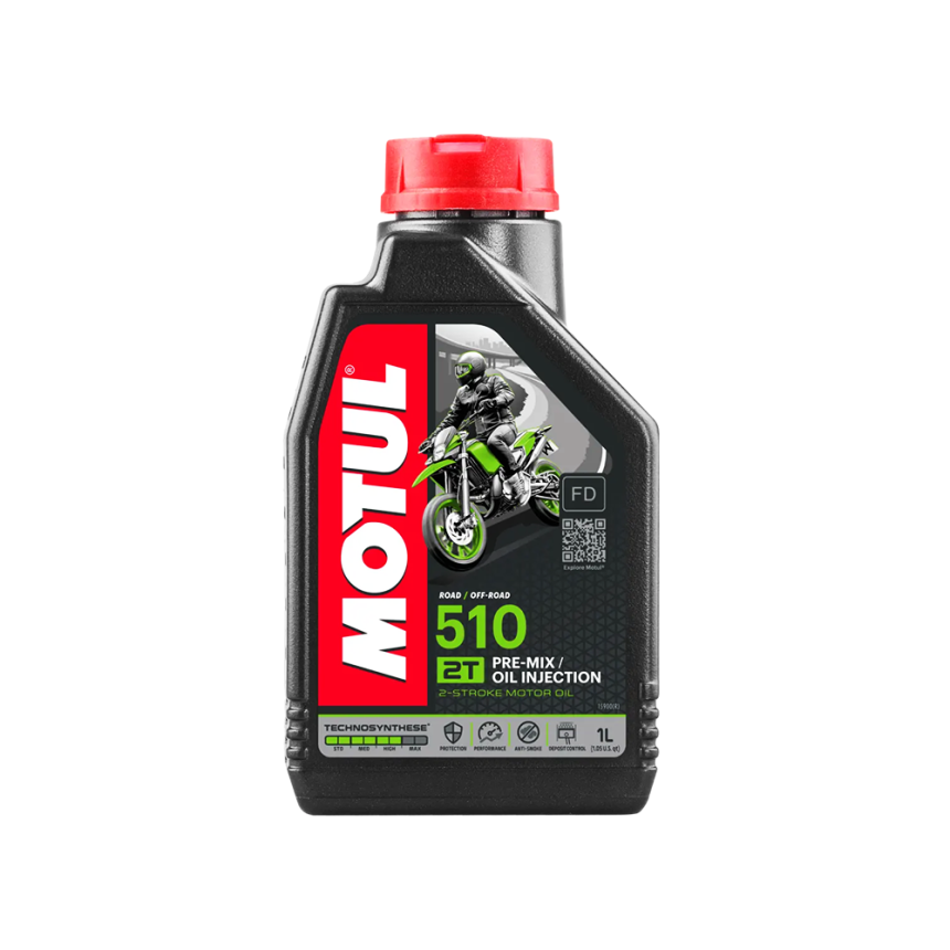 Óleo Motul 510 2T Pre-mix / Oil Injection Road / Off-road Semissintético 1L