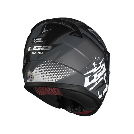 Capacete LS2 FF353 Tagline - Preto Fosco e Prata