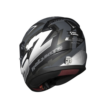 Capacete LS2 FF353 Tagline - Preto Fosco e Prata