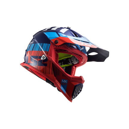 Capacete LS2 Fast MX437 - Vermelho e Azul
