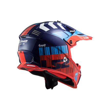 Capacete LS2 Fast MX437 - Vermelho e Azul