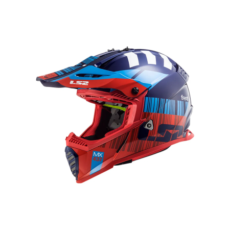 Capacete LS2 Fast MX437 - Vermelho e Azul