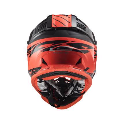 Capacete LS2 Fast MX437 - Preto Fosco e Vermelho