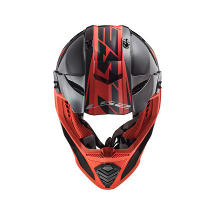 Capacete LS2 Fast MX437 - Preto Fosco e Vermelho