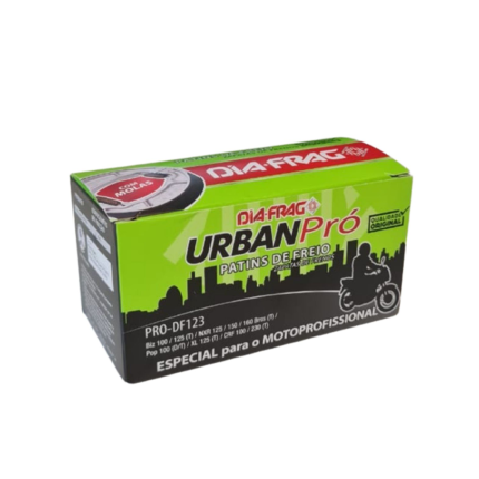 Patim de Freio Dianteiro e Traseiro Dia-frag Urban Pró c/Molas Honda Biz C100 / Biz 125+ / Biz 125 / NXR 150 Bros / NXR 160 Bros / CRF 230