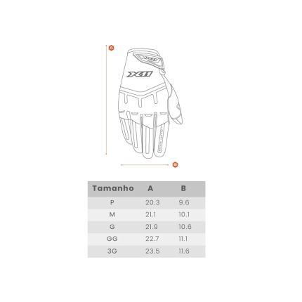 Luva Masculina X11 Fit X - Preta