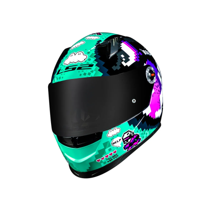 Capace LS2 Classic FF358 Bullet - Preto e Azul