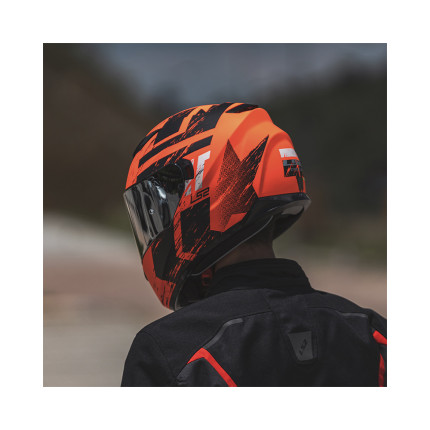 Capacete LS2 FF320 Stream Hunter - Laranja Fosco e Preto Fosco