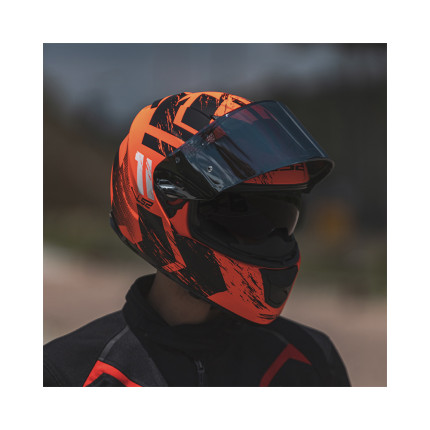 Capacete LS2 FF320 Stream Hunter - Laranja Fosco e Preto Fosco