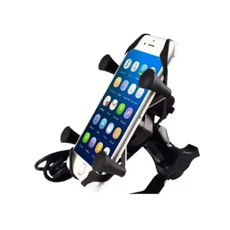 Suporte Universal para Celular e GPS Stallion C/ Carregamento por USB para Motos