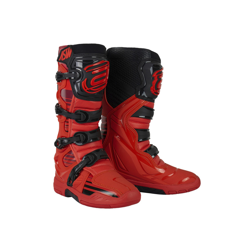 Bota ASW Elevate - Vermelha e Preta Borgonha