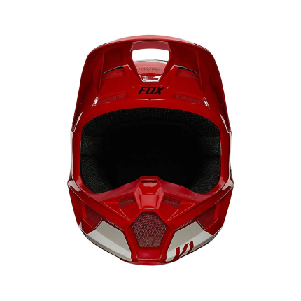 Capacete Fox V1 2022 Revn - Veremelho e Branco