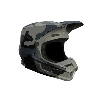 Capacete Fox V1 2022 Trev - Preto Fosco Camuflado
